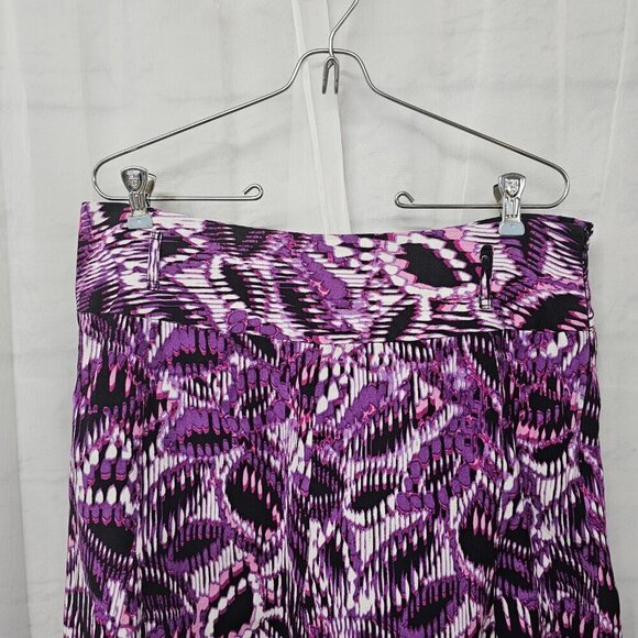 East 5th Purple Black Boho Skirt Linen Blend Abstract Dark Academia Artsy 14 - Picture 2 of 10